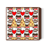 Nutella Pizza Square Art Prints