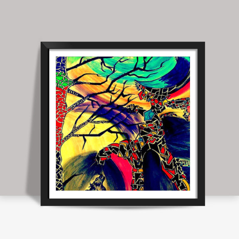 Wolf trickle Square Art Prints