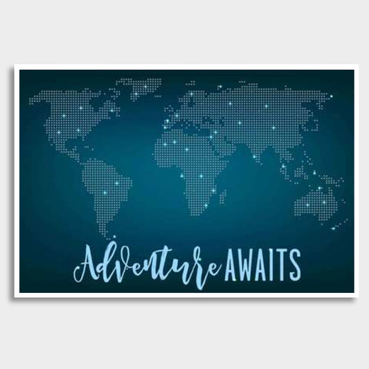 Adventure Awaits World Map Giant Poster