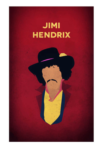 Jimi Hendrix Minimal Wall Art