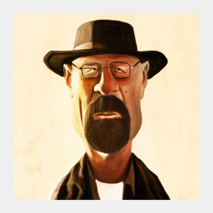 Heisenberg | Caricature Square Art Prints