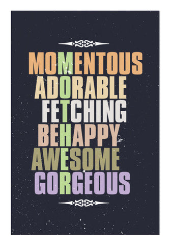 Awesome Mother Meaning Lettering Art PosterGully Specials