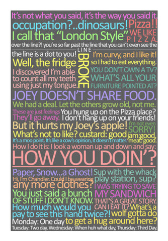 The Best Of Joey Tribbiani  FRIENDS Art PosterGully Specials