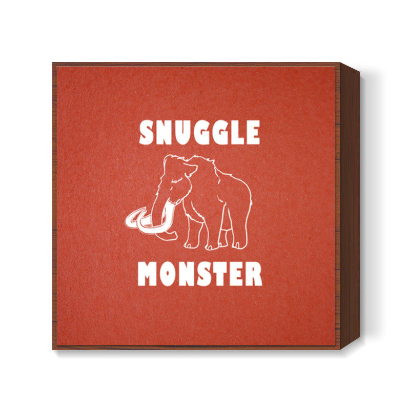 Snuggle Monster Square Art Prints