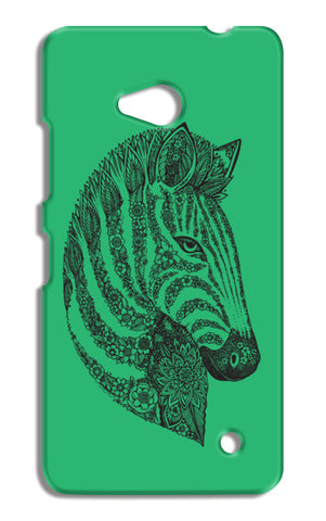 Floral Zebra Head Nokia Lumia 640 Cases
