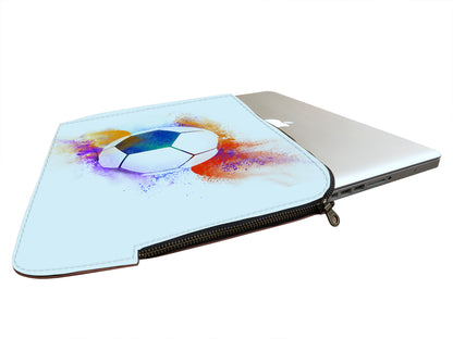 Colorful Football Illustration Laptop Sleeves | #Footballfan