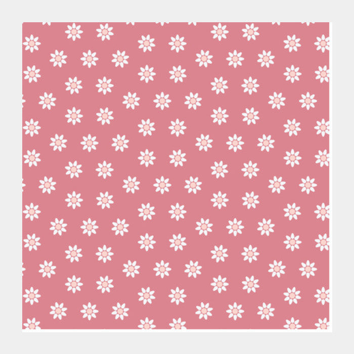 Light Pink Floral Square Art Prints