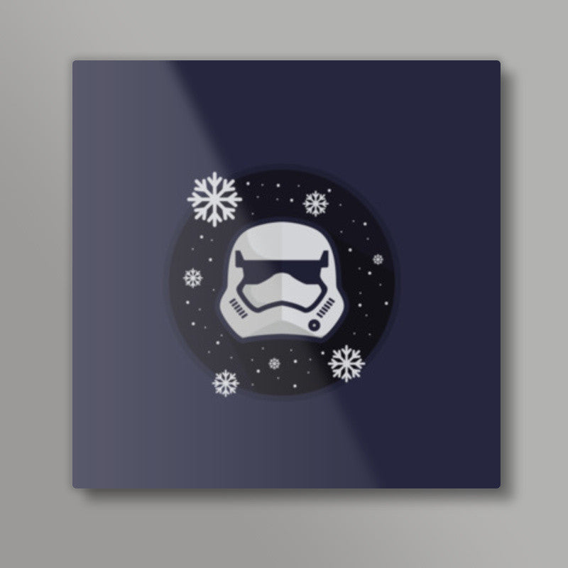 Snow StormTrooper Square Art Prints