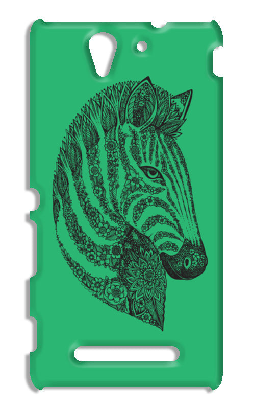 Floral Zebra Head Sony Xperia C3 S55t Cases