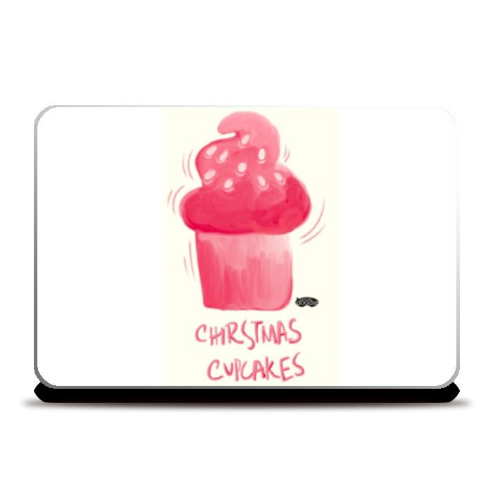 Laptop Skins, Christmas Cupcake Laptop Skins