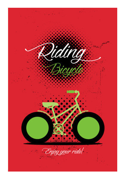 Riding Bicycle Art PosterGully Specials