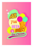 Wall Art, Ice Cream poster