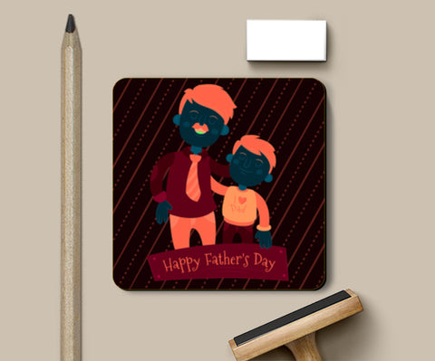 Son With Proud Dad Fathers Day  Coasters