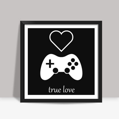 Gamers True Love - Valentines Day Square Art Prints