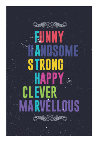 Meaning Of Each Letter Of Father Art PosterGully Specials