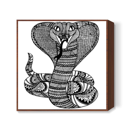 Zentangle Cobra Square Art Prints