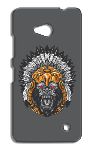 Gorilla Wearing Aztec Headdress Nokia Lumia 640 Cases
