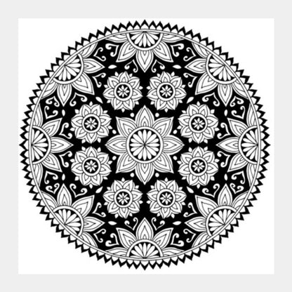 Flower Mandala Square Art Prints