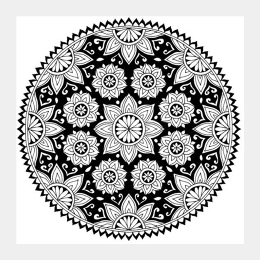 Flower Mandala Square Art Prints