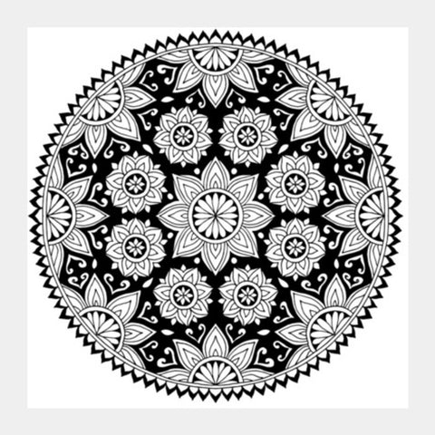 Flower Mandala Square Art Prints