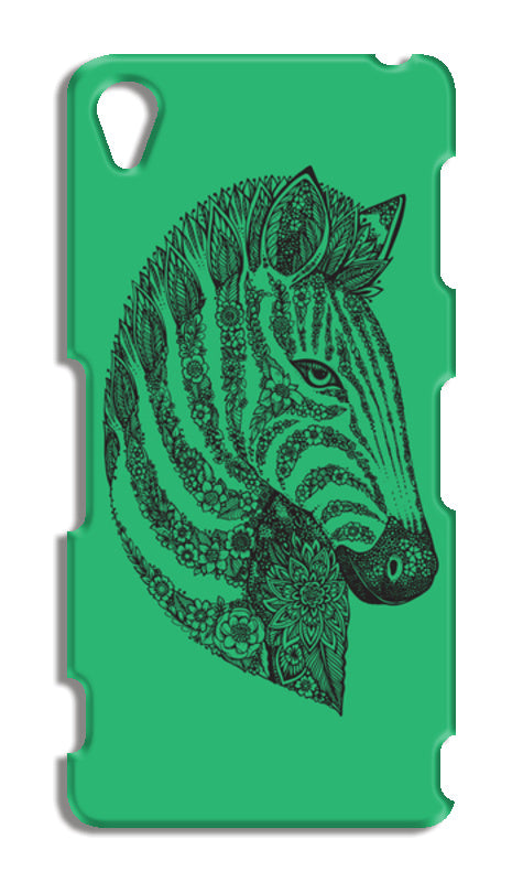 Floral Zebra Head Sony Xperia Z3 Cases