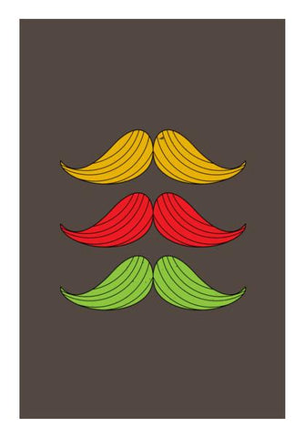 PosterGully Specials, Colorful Mustache Wall Art