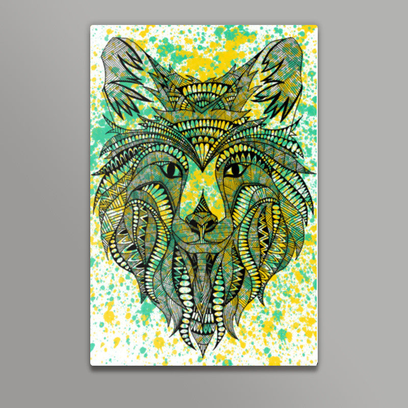 Patterned Wolf Wall Art