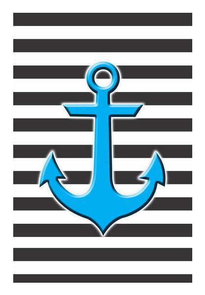 PosterGully Specials, Stripes Anchor Wall Art