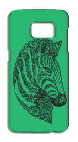 Floral Zebra Head Samsung Galaxy S7 Cases