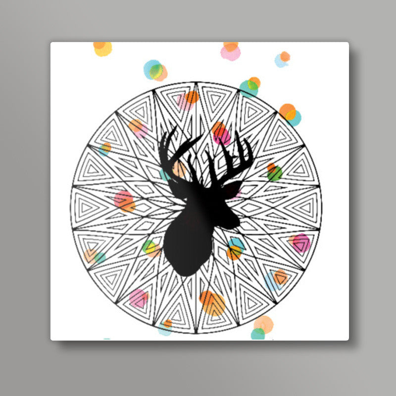Deer Head Square Art | Lotta Farber