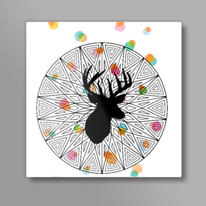 Deer Head Square Art | Lotta Farber