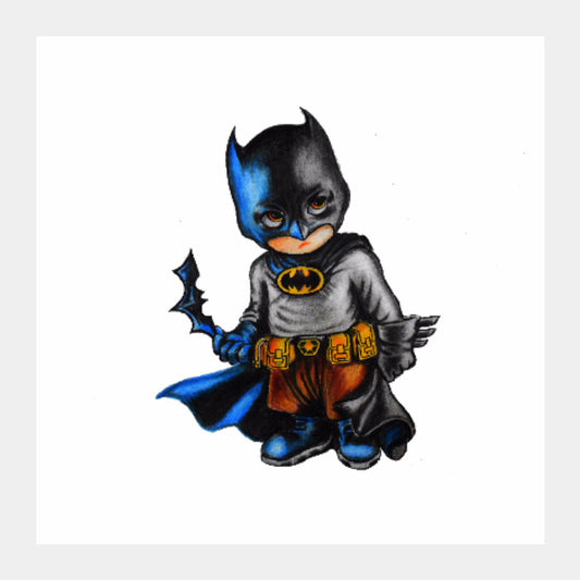 Square Art Prints, Baby Batman Square Art