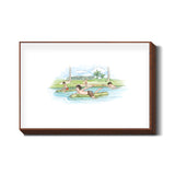 Memories - Swimming with a banyan trunk Wall Art