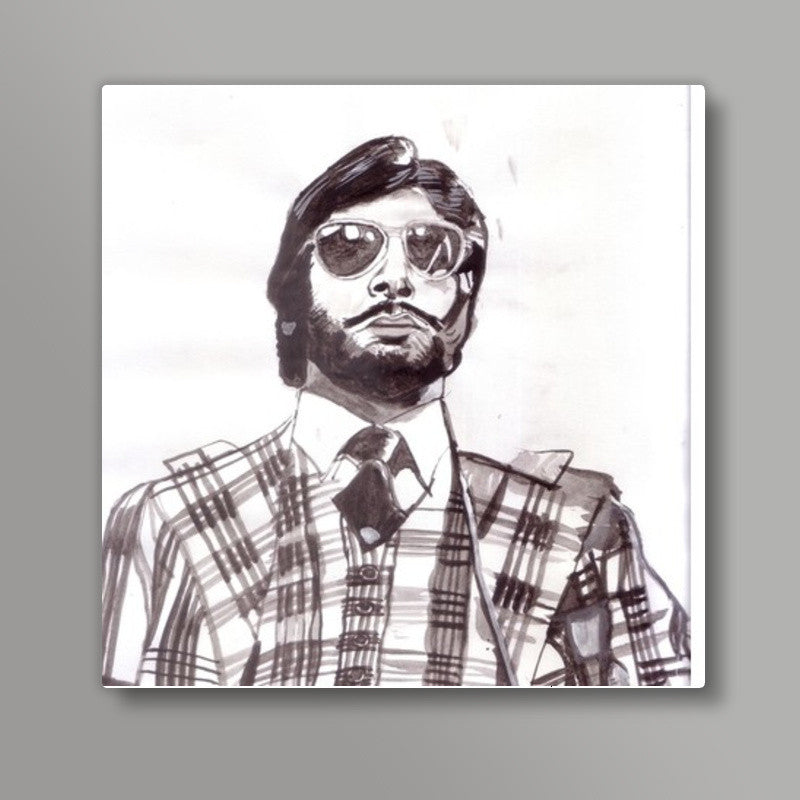 Bollywood superstar Amitabh Bachchan emerges strongest when he is pushed to the wall Square Art Prints