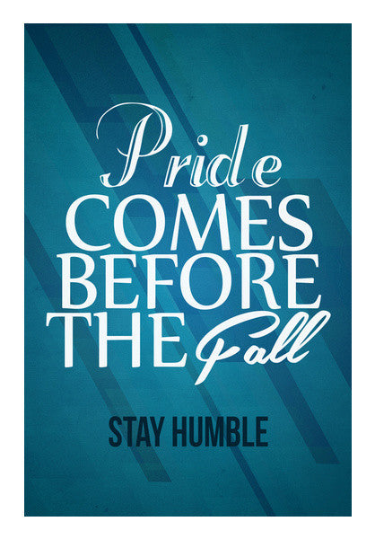 Wall Art, Pride Before Fall Quote  Wall Art