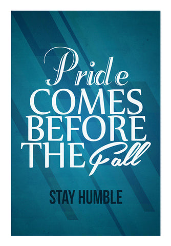 Wall Art, Pride Before Fall Quote  Wall Art