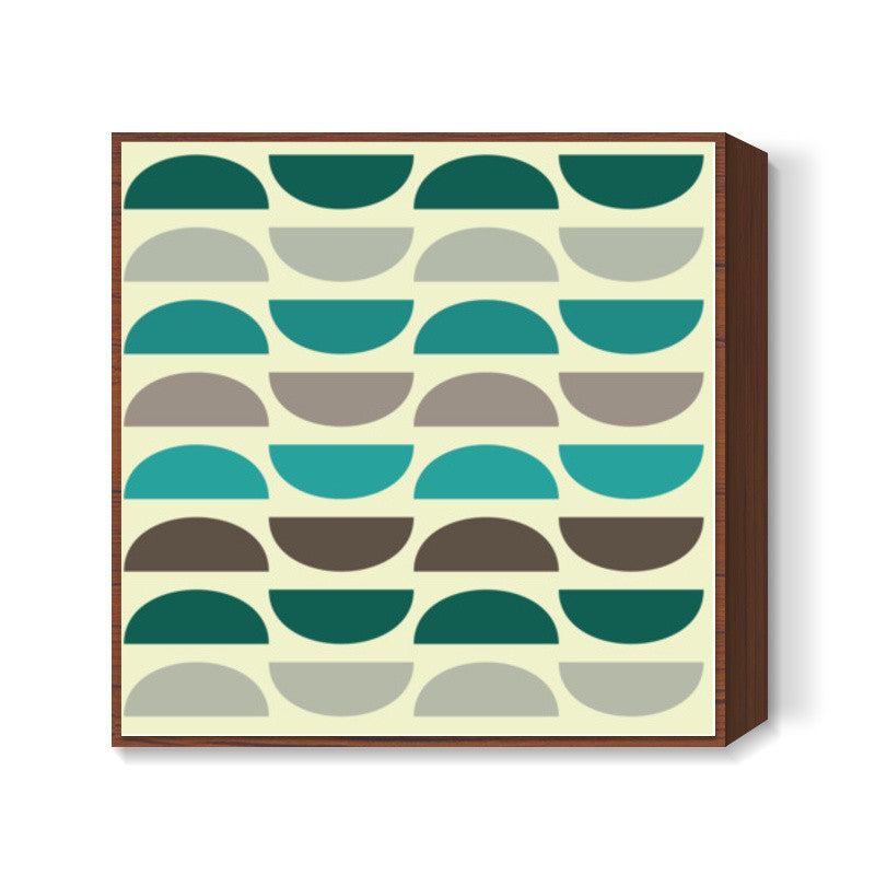 Turquoise and Gray Square Art Prints