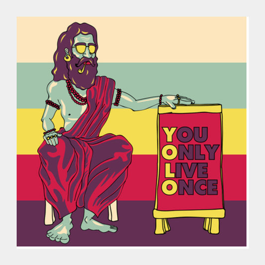 YOLO Square Art Prints