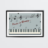 Piano Keys And Music Notes Design Illustration Wall Art
