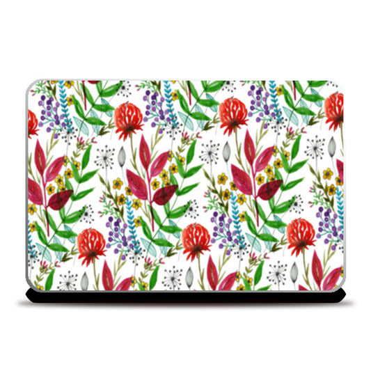 Pretty Floral Garden Pattern Laptop Skins