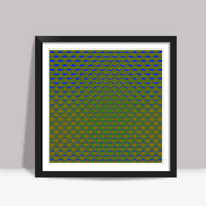 Blue in Green Square Art Prints