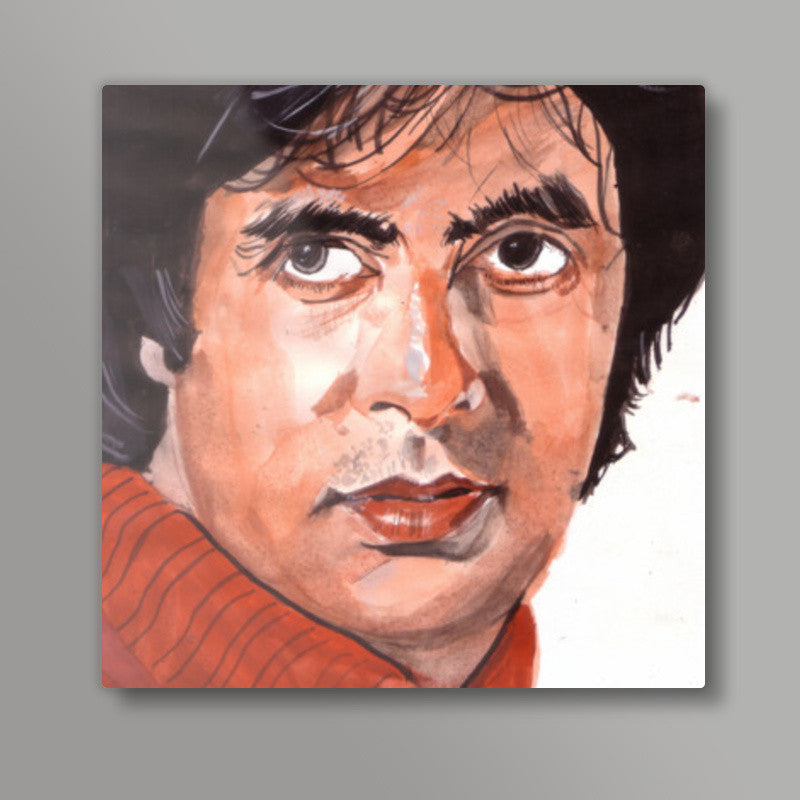 Superstar Amitabh Bachchan ruled the box office with multiple hits in a row Square Art Prints