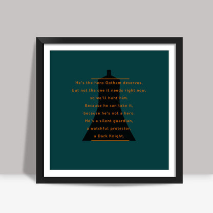 The Dark Knight | Batman | Quote Square Art Prints