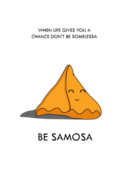 PosterGully Specials, quirky samosa Wall Art