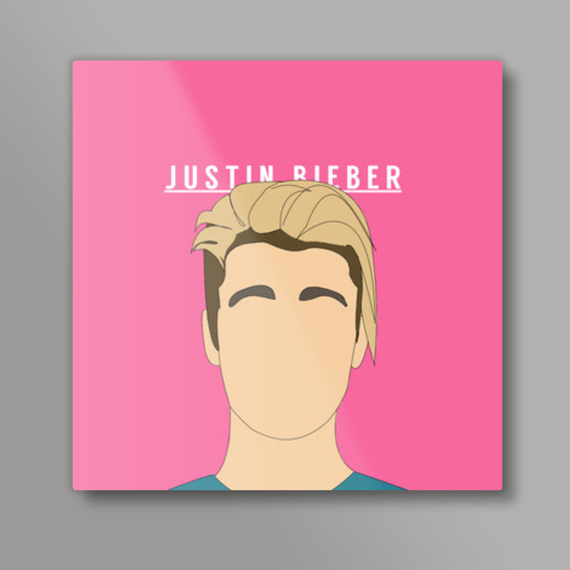 Justin Bieber | Portrait minimal Square Art Prints