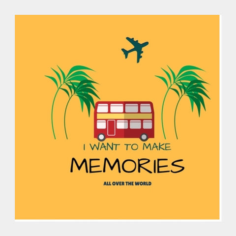 Travel Memories Square Art Prints PosterGully Specials