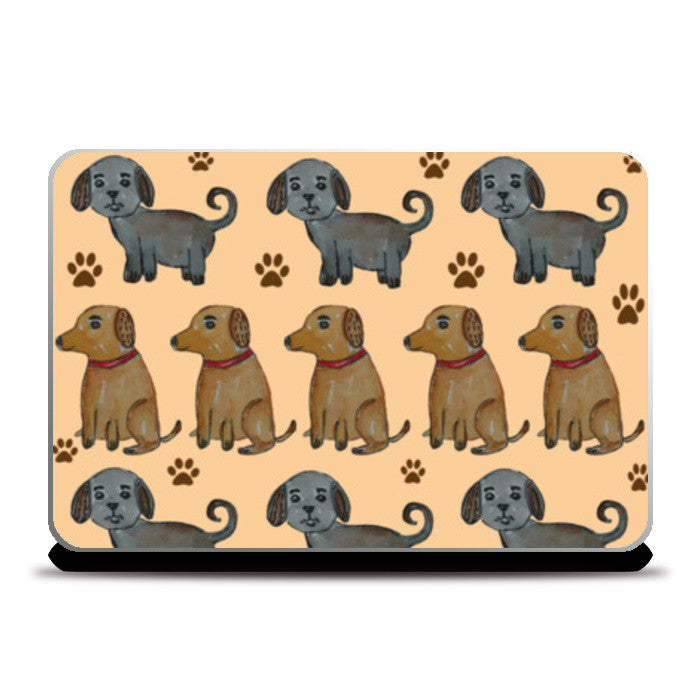 Laptop Skins, Cute Puppies Animal Background Dog Art  Laptop Skins