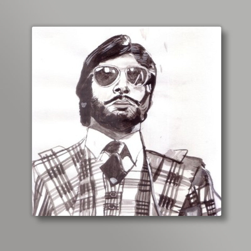 Bollywood superstar Amitabh Bachchan emerges strongest when he is pushed to the wall Square Art Prints