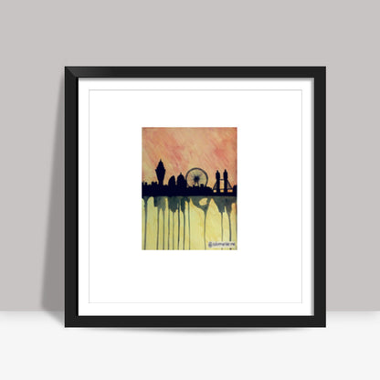 london skyline Square Art Prints