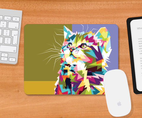 Colorfully Cat Hope Mousepad